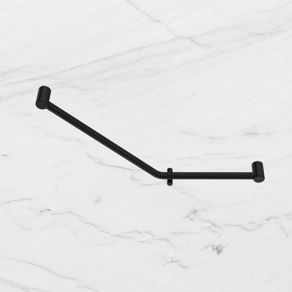 Nero Mecca Care 32mm Ambulant 45 Degree Bent Tube Grab Rail 450x650mm Matte Black