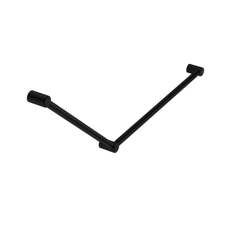 Mecca Care 32mm DDA Grab Rail Set 45 Degree 750x900mm Matte Black