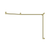 Mecca Care 32mm DDA Toilet Grab Rail Set 45 Degree Continuous 750x965x1025mm Brushed Gold