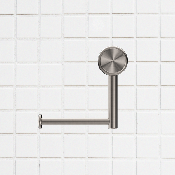 Nero Mecca Care Heavy Duty Toilet Roll Holder Brushed Nickel
