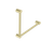 Mecca Care 32mm Ambulant Toilet Grab Rail 90 Degree 450x450mm Brushed Gold