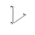 Mecca Care 32mm Ambulant Toilet Grab Rail 90 Degree 450x450mm Chrome