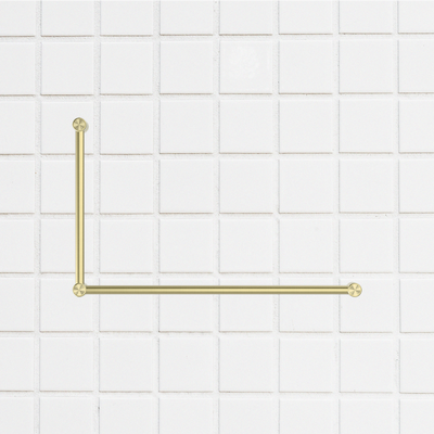 Mecca Care 32mm DDA Grab Rail Set 90 Degree 600x1000mm Brushed Gold