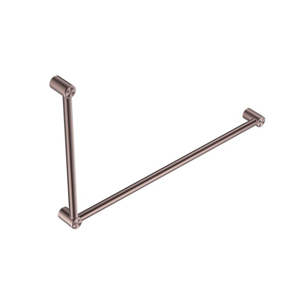 Nero Mecca Care 32mm Dda Grab Rail Set 90 Degree 600X1000mm Brushed Bronze