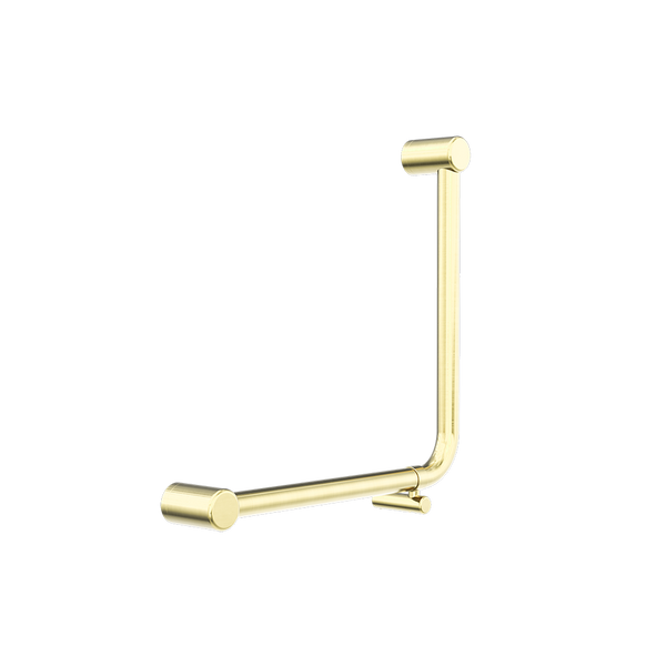 Nero Mecca Care 32mm Ambulant 90 Degree Bent Tube Grab Rail 450x450mm Brushed Gold