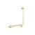 Mecca Care 32mm Ambulant 90 Degree Bent Tube Grab Rail 450x450mm Brushed Gold