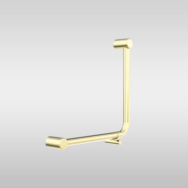 Nero Mecca Care 32mm Ambulant 90 Degree Bent Tube Grab Rail 450x450mm Brushed Gold