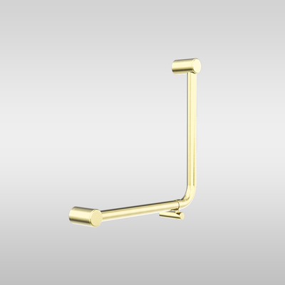 Mecca Care 32mm Ambulant 90 Degree Bent Tube Grab Rail 450x450mm Brushed Gold