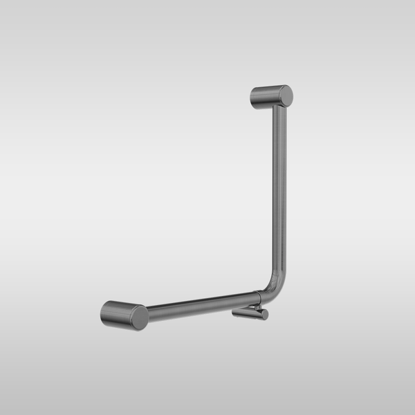 Nero Mecca Care 32mm Ambulant 90 Degree Bent Tube Grab Rail 450x450mm Brushed Gunmetal
