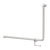 Nero Mecca Care 32mm DDA Accessible Toilet 90 Degree Bent Tube Grab Rail 600x1000mm with Toilet Roll Holder Brushed Nickel