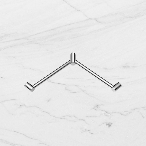 Nero Mecca Care 32mm Wrap Around Corner Grab Rail 600x600mm Chrome