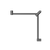 Mecca Care 32mm Wrap Around Corner Grab Rail 600x600mm Brushed Gunmetal