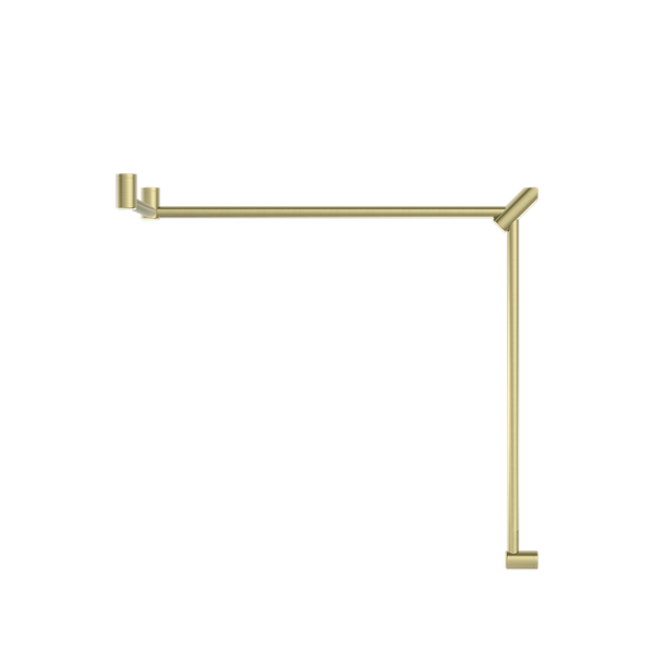 Nero Mecca Care 32mm DDA Toilet Grab Rail Set 90 Degree Continuous 600x1065x1025mm Brushed Gold