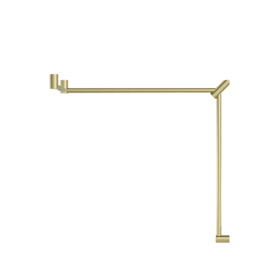 Mecca Care 32mm DDA Toilet Grab Rail Set 90 Degree Continuous 600x1065x1025mm Brushed Gold