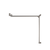 Mecca Care 32mm DDA Toilet Grab Rail Set 90 Degree Continuous 600x1065x1025mm Brushed Nickel