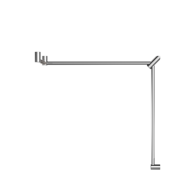 Mecca Care 32mm DDA Toilet Grab Rail Set 90 Degree Continuous 600x1065x1025mm Chrome