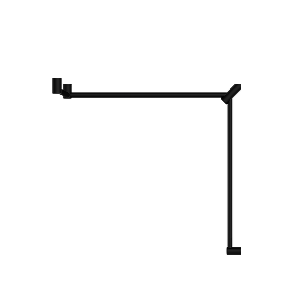 Nero Mecca Care 32mm DDA Toilet Grab Rail Set 90 Degree Continuous 600x1065x1025mm Matte Black