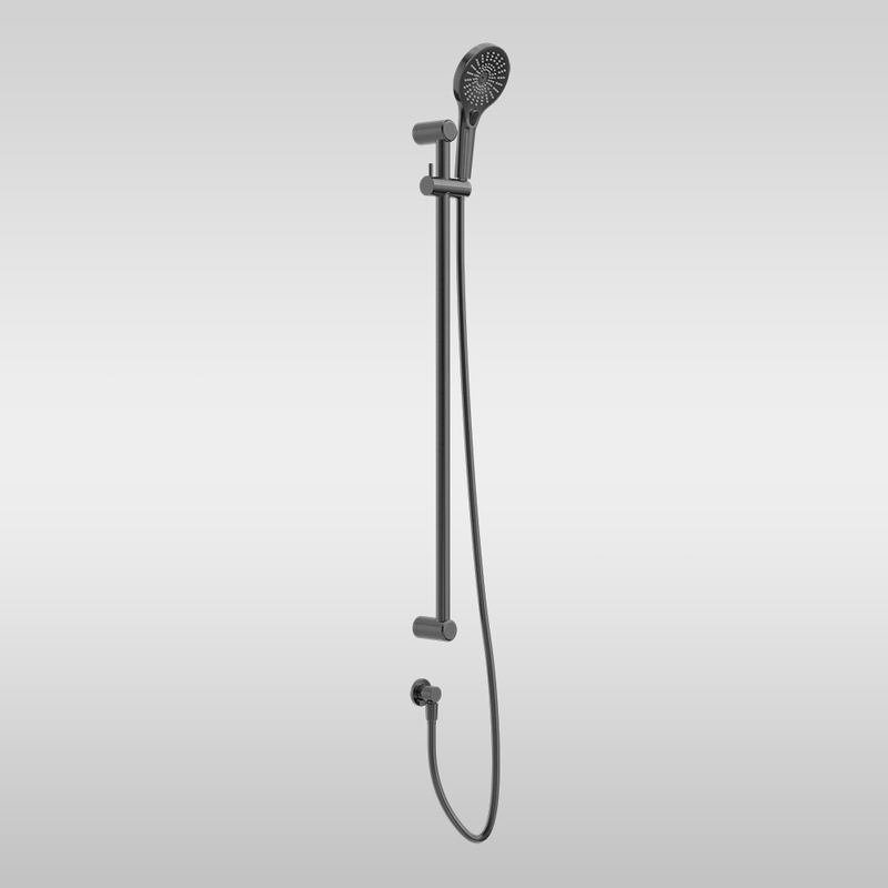 Mecca Care 25mm Grab Rail and Adjustable Shower Rail Set 900mm Brushed Gunmetal