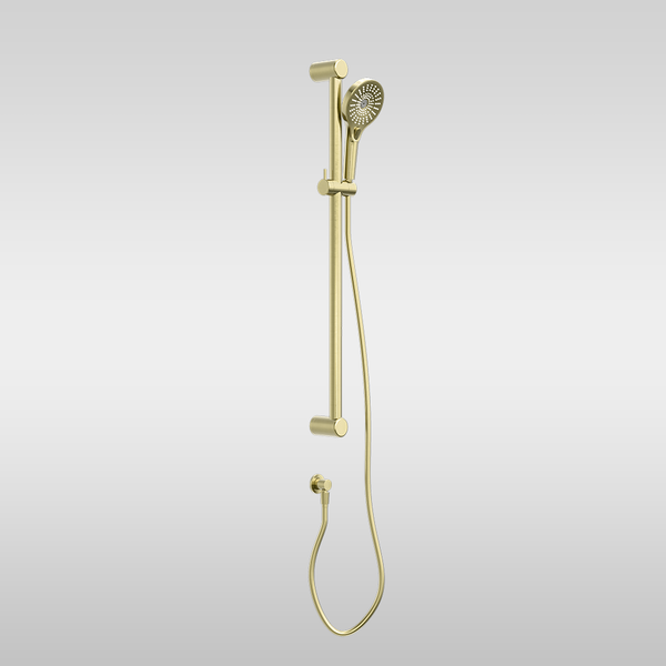Nero Mecca Care 32mm Grab Rail and Adjustable Shower Rail Set 900mm Brushed Gold