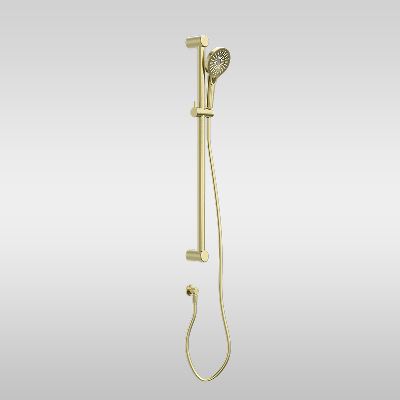 Mecca Care 32mm Grab Rail and Adjustable Shower Rail Set 900mm Brushed Gold