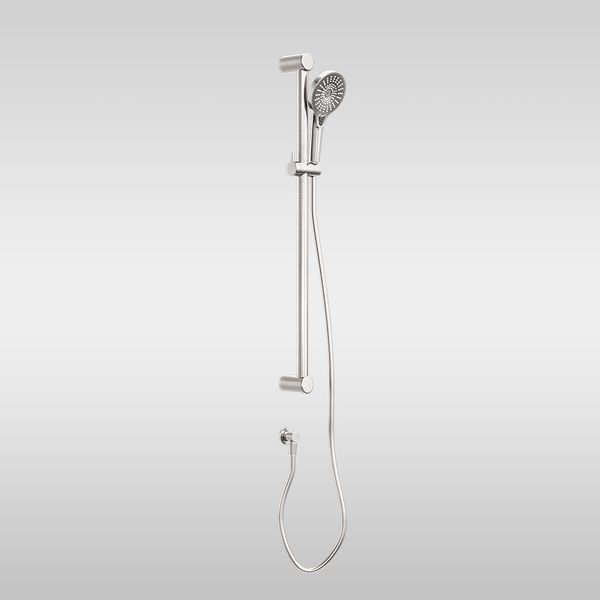 Nero Mecca Care 32mm Grab Rail and Adjustable Shower Rail Set 900mm Brushed Nickel