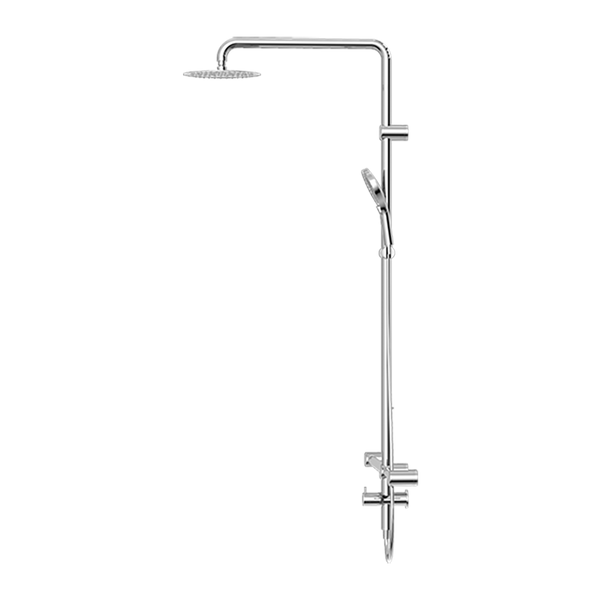 Nero Mecca Care 32mm T Bar Grab Rail 1100x750mm Twin Shower Set Chrome