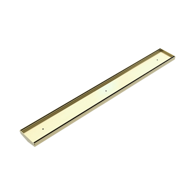 Nero Tile Insert V Channel 900x106mm Floor Grate Without Outlet Brushed Gold