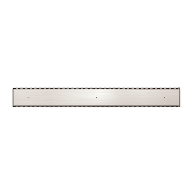 Nero Tile Insert V Channel 900x106mm Floor Grate 90mm Outlet Brushed Nickel