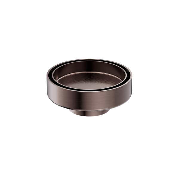 Nero 100mm Round Tile Insert Floor Waste 50mm Outlet Brushed Bronze