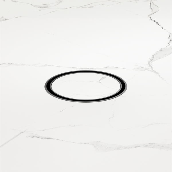 Nero 100mm Round Tile Insert Floor Waste 50mm Outlet Gunmetal