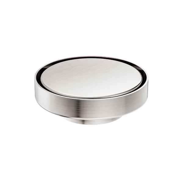 Nero 130mm Round Tile Insert Floor Waste 80mm Outlet Brushed Nickel