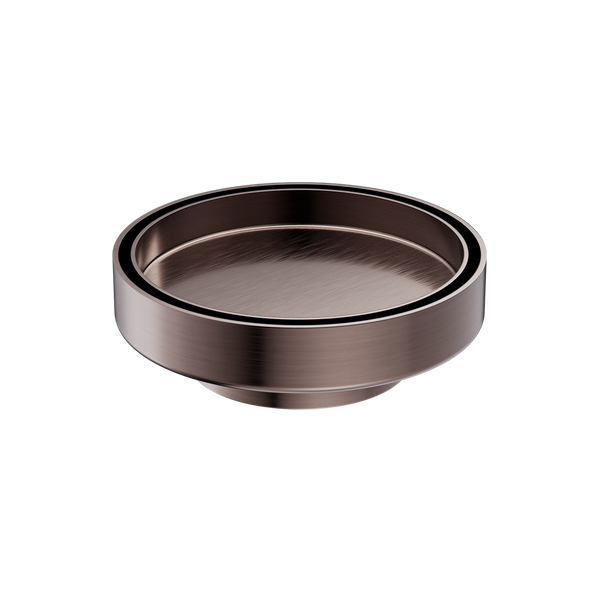 Nero 130mm Round Tile Insert Floor Waste 80mm Outlet Brushed Bronze