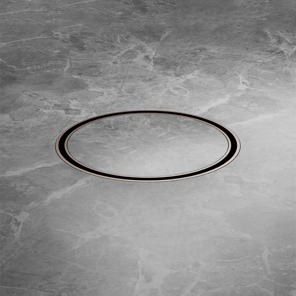 Nero 130mm Round Tile Insert Floor Waste 100mm Outlet Brushed Bronze