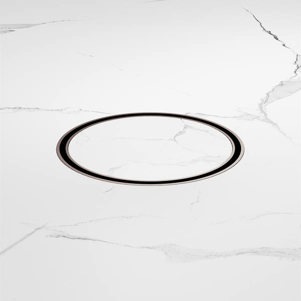 Nero 130mm Round Tile Insert Floor Waste 100mm Outlet Brushed Bronze