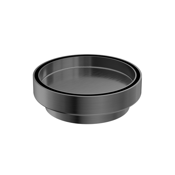 Nero 130mm Round Tile Insert Floor Waste 100mm Outlet Gun Metal