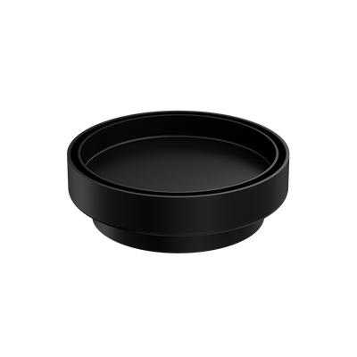 Nero 130mm Round Tile Insert Floor Waste 100mm Outlet Matte Black