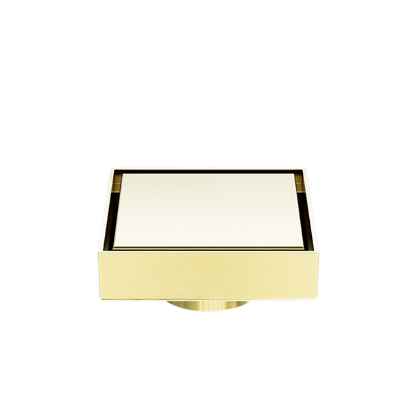 Nero Tile Insert Floor Waste 100mm Outlet Brushed Gold
