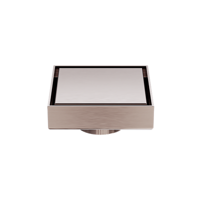 Nero 100mm Square Tile Insert Floor Waste 50mm Outlet Brushed Bronze