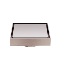 Nero 100mm Square Tile Insert Floor Waste 80mm Outlet Brushed Bronze