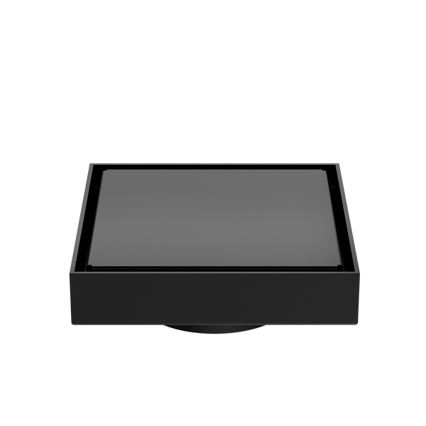 Nero 130mm Square Tile Insert Floor Waste 80mm Outlet Matte Black