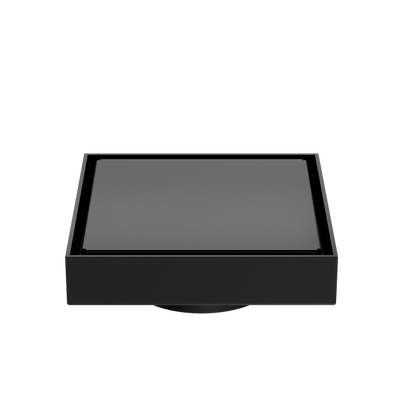 Nero 130mm Square Tile Insert Floor Waste 80mm Outlet Matte Black