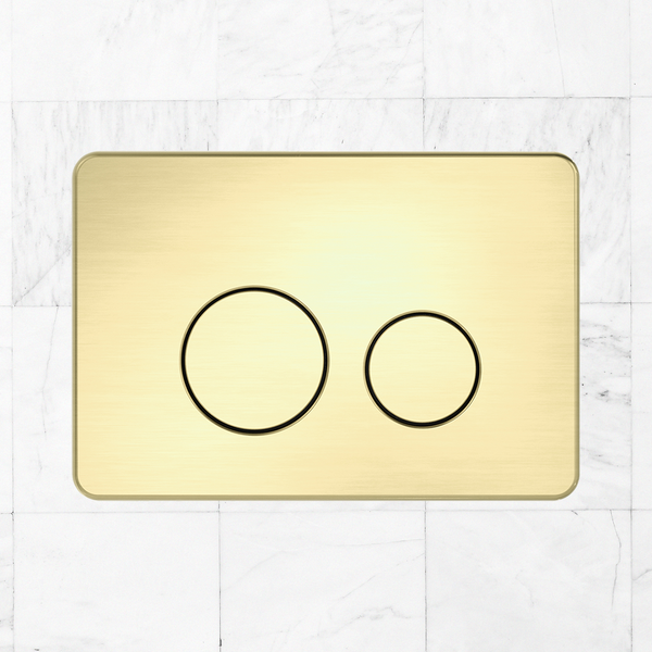Nero In Wall Toilet Push Plate Brushed Gold