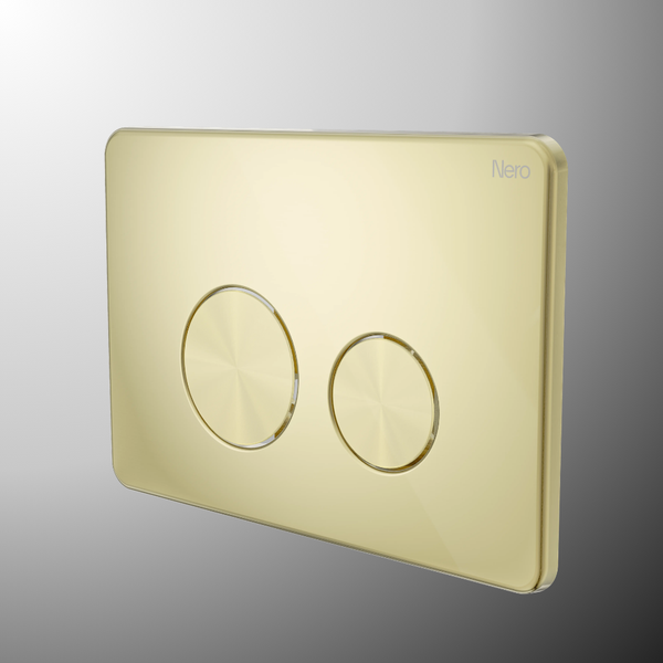 Nero In Wall Toilet Push Plate Brushed Gold