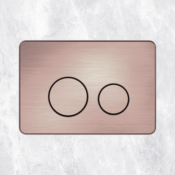 Nero In Wall Toilet Push Plate Brushed Bronze