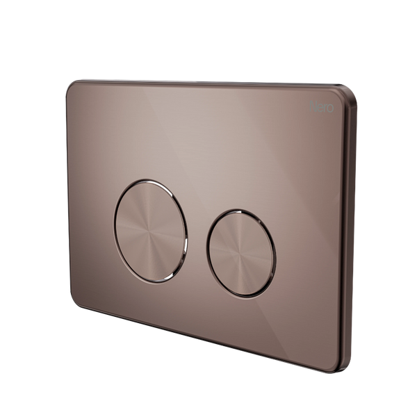 Nero In Wall Toilet Push Plate Brushed Bronze