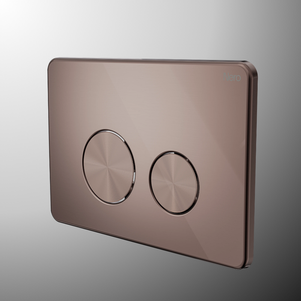 Nero In Wall Toilet Push Plate Brushed Bronze