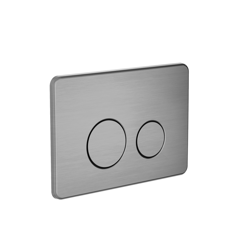 In Wall Toilet Push Plate Brushed Gunmetal