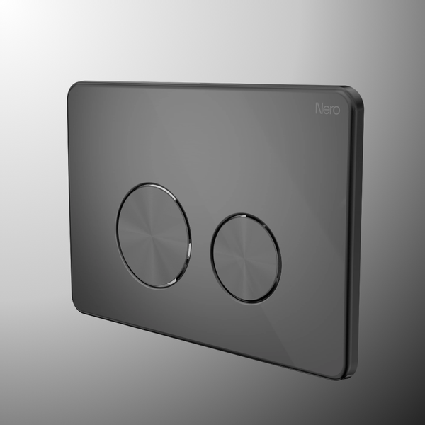 Nero In Wall Toilet Push Plate Brushed Gunmetal