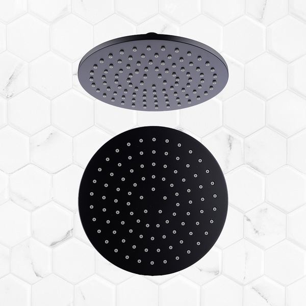 Nero Round Shower Head 200mm Matte Black