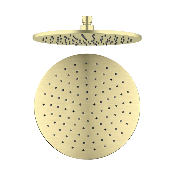 Nero Round Shower Head 250mm Brushed Gold